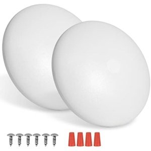 RVZONE 2 Pack RV LED Ceiling Puck Light RV Boat Interior Light DC 12V Surface