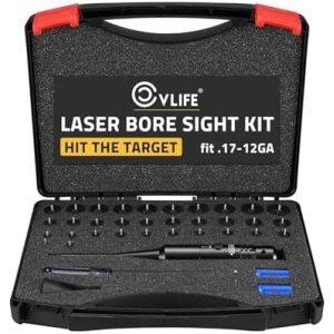 CVLIFE Professional Laser Bore Sight Kit with 32 Adapters fit 0.17 to 12GA